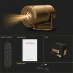 Salange P300 Mini Portable Projector - 4K 8K Video Decoding, 720P HD, Android 11, Wi-Fi, BT 5.1